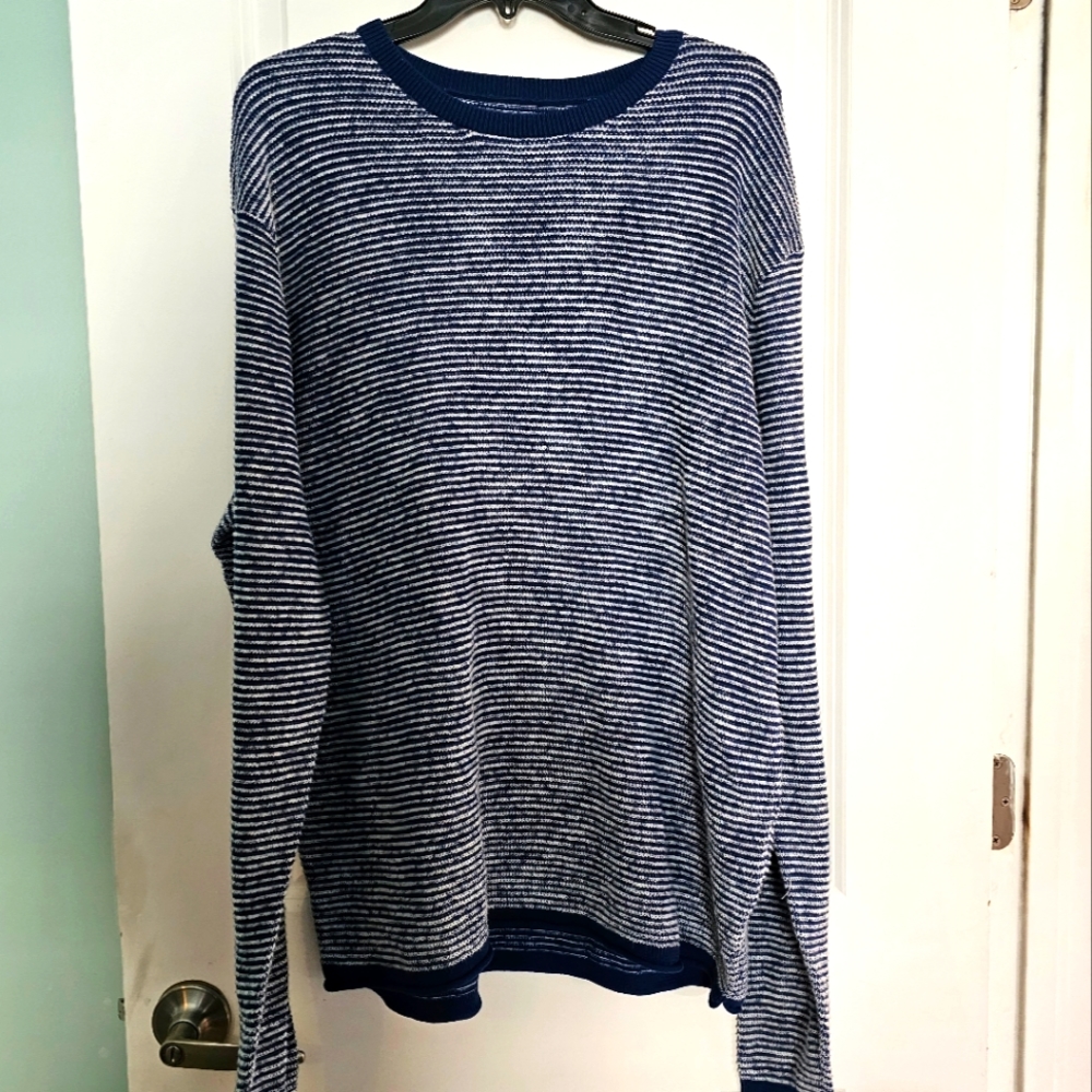 Treasure & Bond Men’s Sweater Blue White Crew Size L